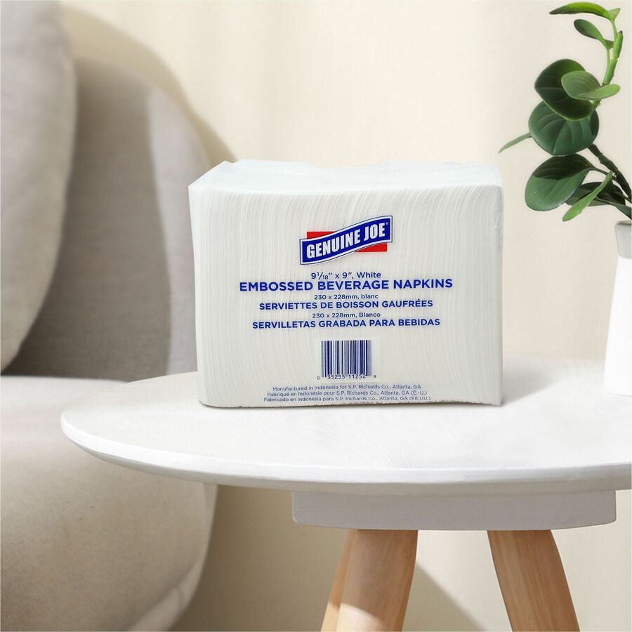 1 Ply - 9.50" Width x 9.50" Length - White - 500/Pack - 8 / Carton