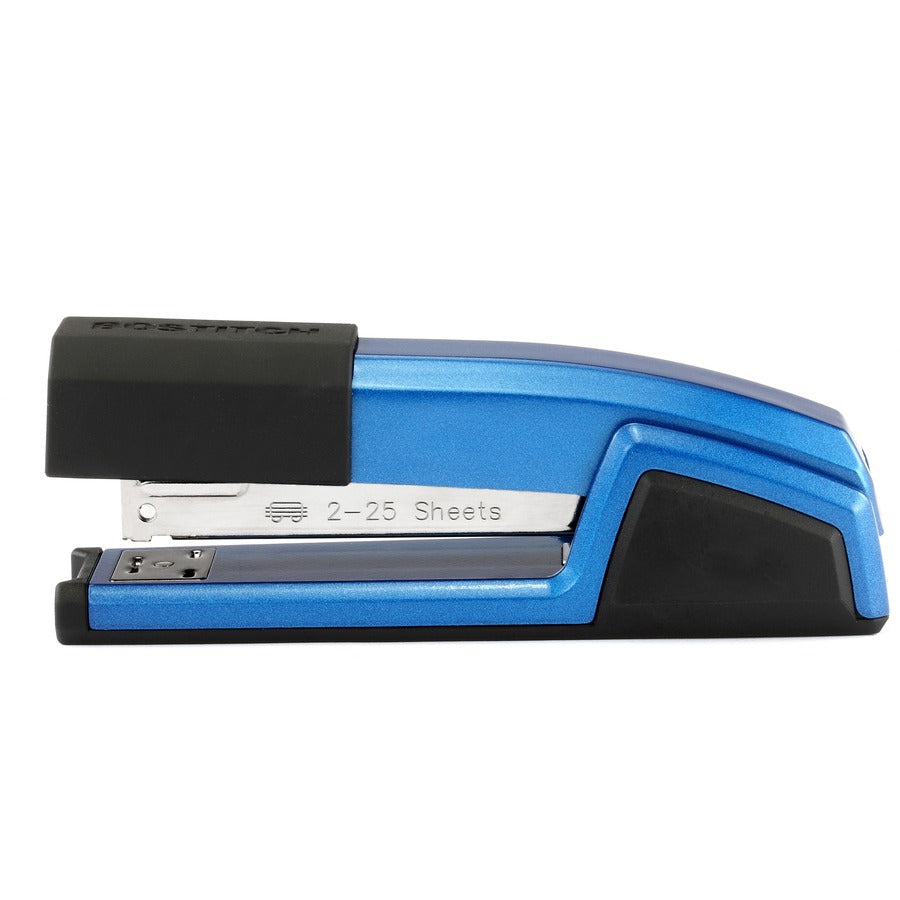 Bostitch Epic Antimicrobial Office Stapler - Staples Upto 25 Sheet - Holds Upto 210 Staple - Full Strip - Blue - Metal - 1 Each