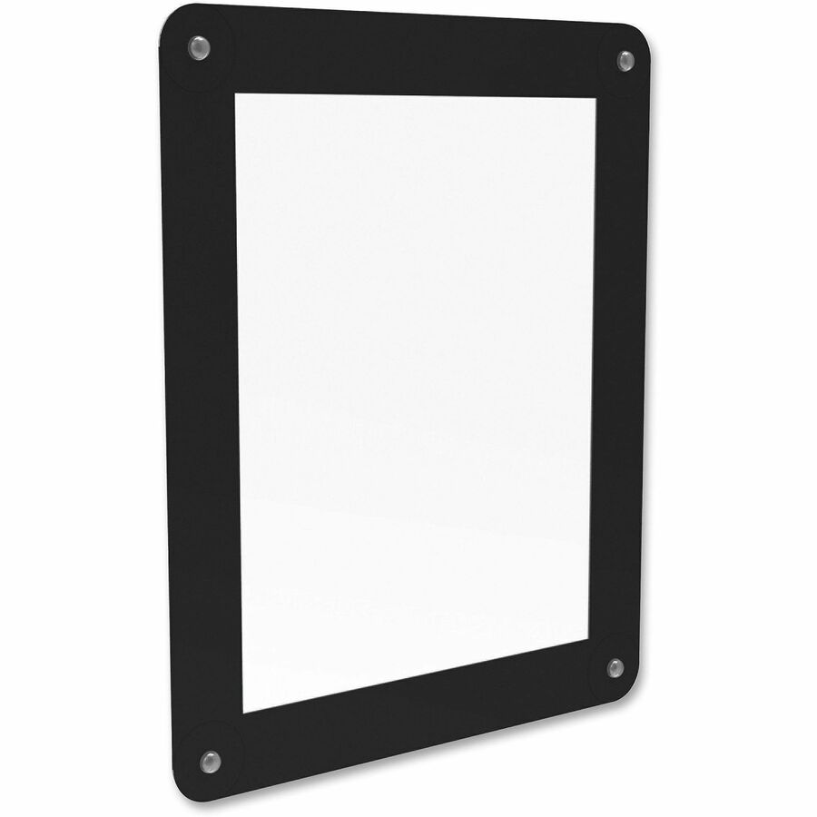 8.5" Width x 11" Height - Rectangular Shape - Glass-mountable, Window-mountable - Double Sided - UV Protected, Heat Resistant, Suction Cup - Restaurant, Door, Wall, Glass - Black - 1 Each