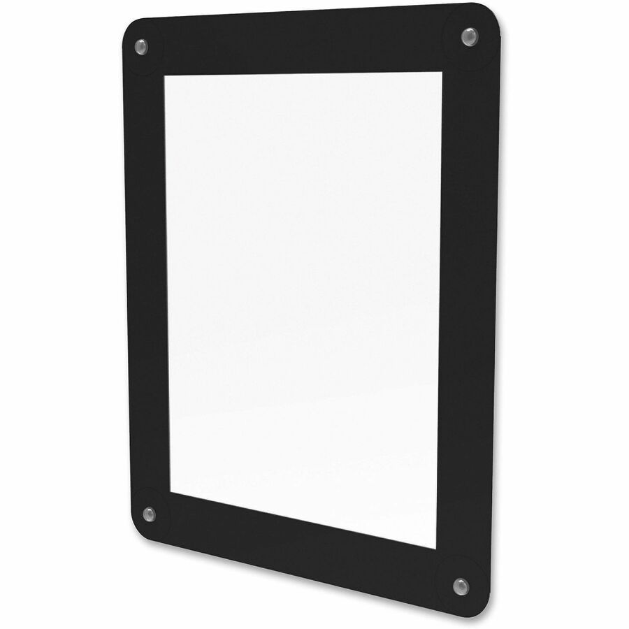 8.5" Width x 11" Height - Rectangular Shape - Glass-mountable, Window-mountable - Double Sided - UV Protected, Heat Resistant, Suction Cup - Restaurant, Door, Wall, Glass - Black - 1 Each