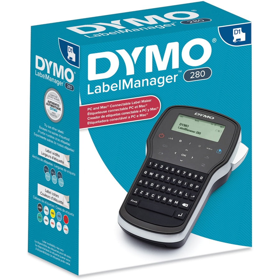 Tape, Label - 0.25" , 0.37" , 0.50" - LCD Screen - Battery - Battery Included - Silver, Black - Mac, PC - QWERTY, Underline, Auto Power Off - for Home, Office