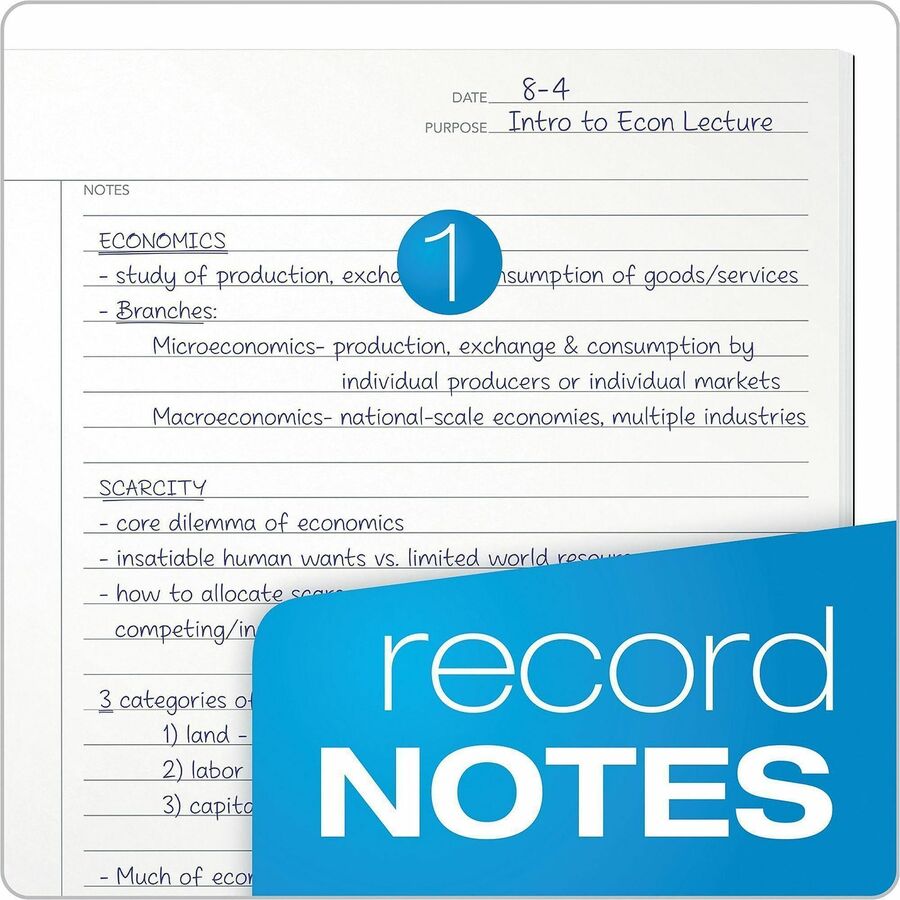 50 Sheets - Double Stitched - 16 lb Basis Weight - Legal - 8 1/2" x 11 3/4" Sheet Size - White Paper - Perforated - 1 Each