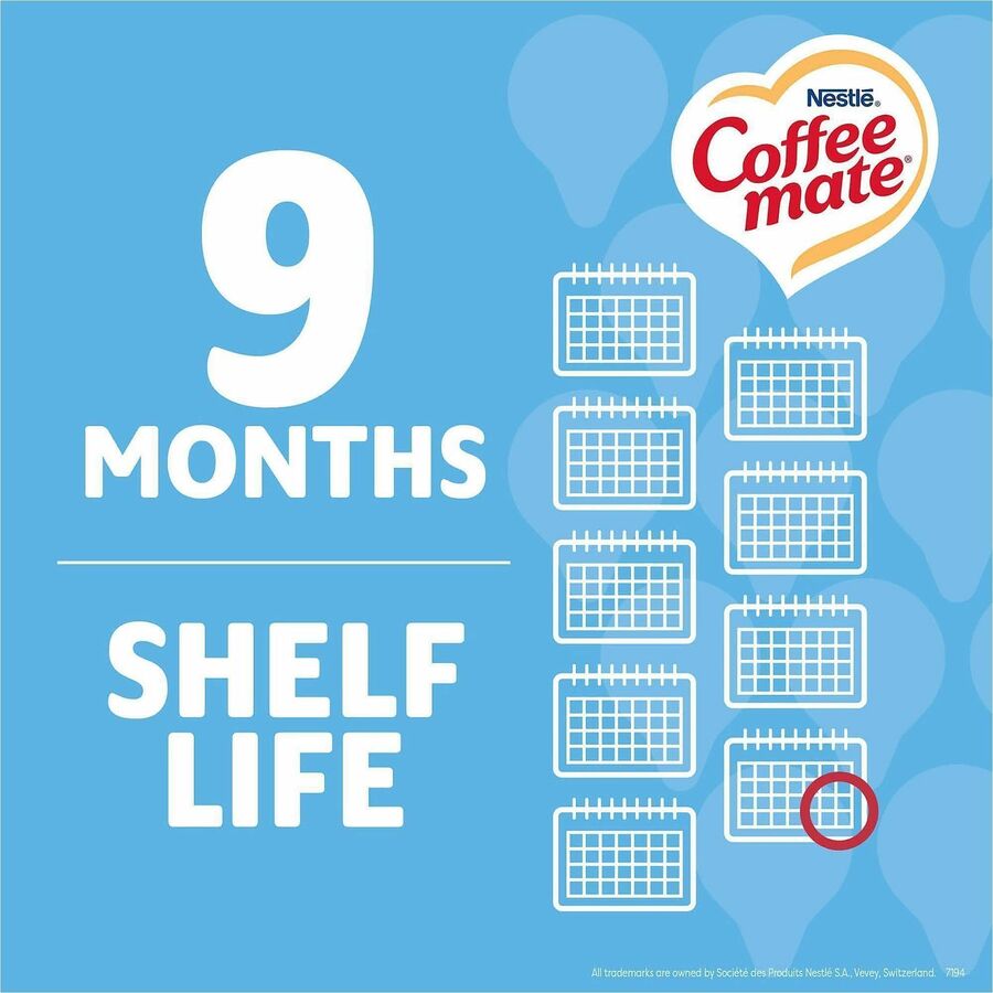 Coffee mate Zero-Sugar French Vanilla Nondairy Liquid Creamer Singles - French Vanilla Flavor - 0.38 fl oz (11 mL) - 50 Serving - 50 / Box