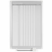 24" (2 ft) Width x 36" (3 ft) Height - White Lacquered Steel Surface - Aluminum Frame - Rectangle - Magnetic - Marker Tray - 1 Each