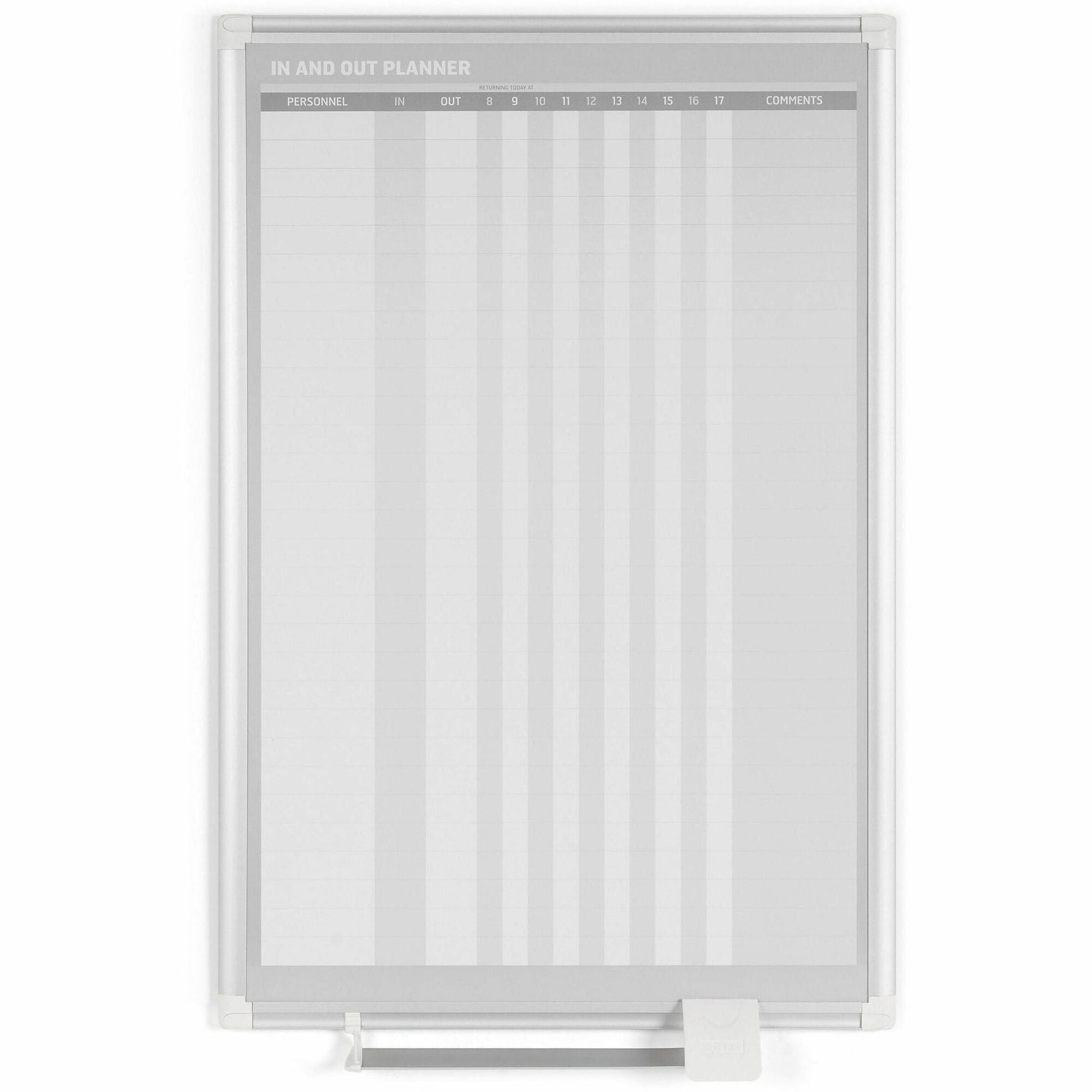24" (2 ft) Width x 36" (3 ft) Height - White Lacquered Steel Surface - Aluminum Frame - Rectangle - Magnetic - Marker Tray - 1 Each