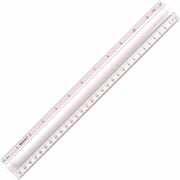 12" Length - 1/16 Graduations - Imperial, Metric Measuring System - Glass - Clear - 1 Each