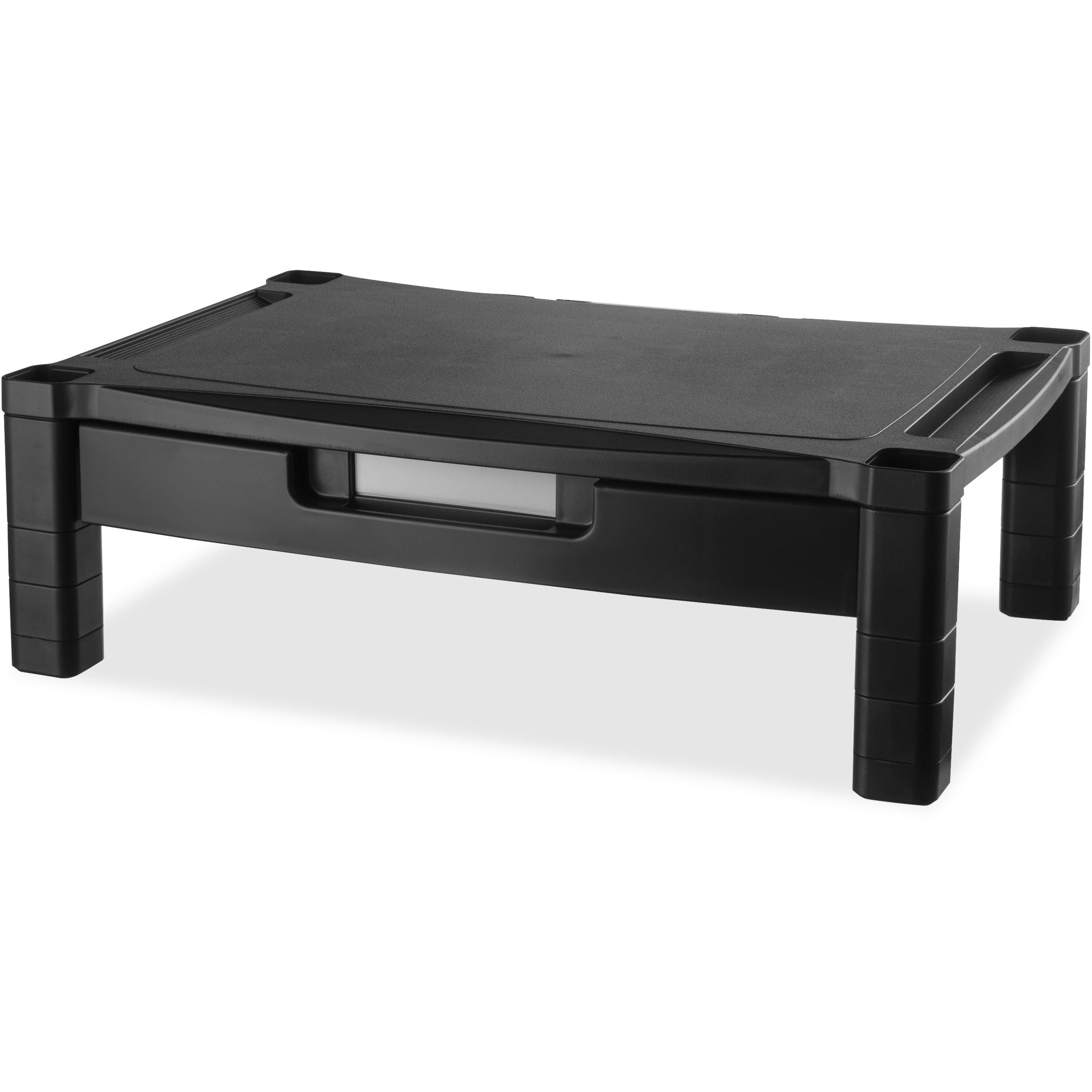 50 lb Load Capacity - 6" Height x 13.25" Width - Desktop - Plastic - Black