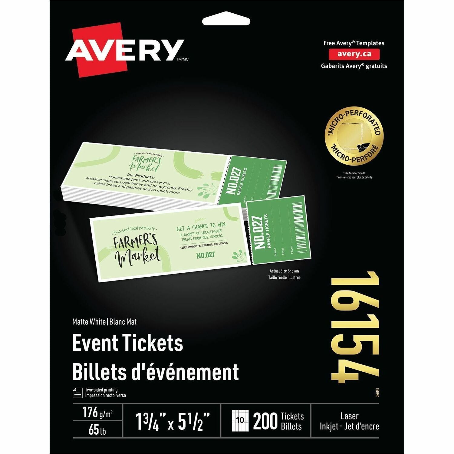1 3/4" Width x 5 1/2" Length - Laser, Inkjet - Matte - Matte White - Recyclable, Biodegradable, Durable, Customizable - 20 / Sheet - 200 / Pack