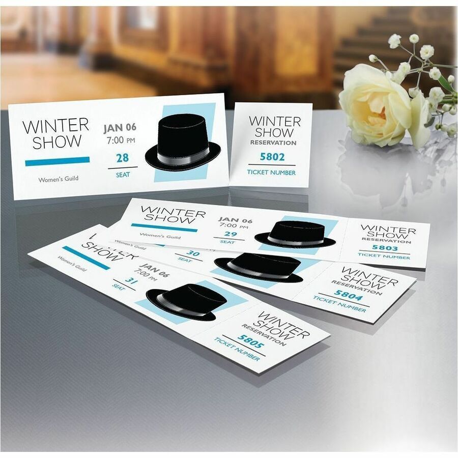 1 3/4" Width x 5 1/2" Length - Laser, Inkjet - Matte - Matte White - Recyclable, Biodegradable, Durable, Customizable - 20 / Sheet - 200 / Pack