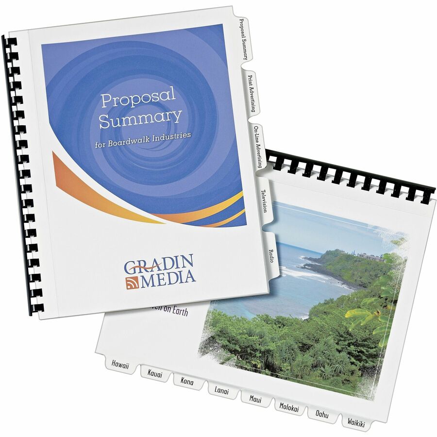 Avery Unpunched Print-On Dividers, 25 Dividers, 5 Tabs per Set, 8.5" x 11", White, Printable, Customizable, 1 Box
