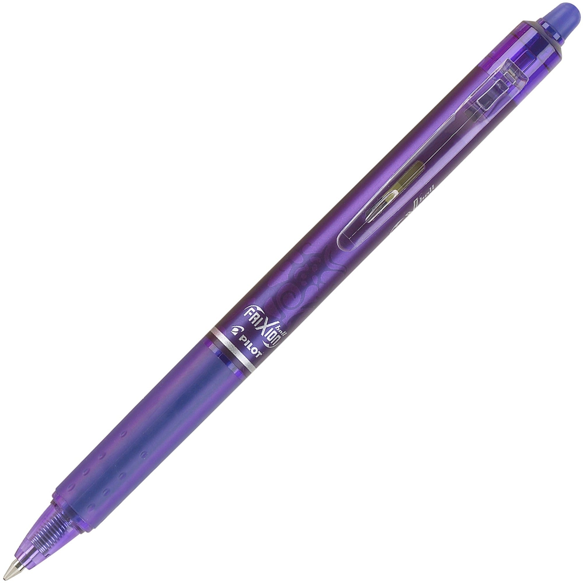 FriXion Gel Pens - 0.7 mm Fine Needle Pen Point - Retractable - Erasable - Purple Ink - Gel-based - Document, Writing - 1 Dozen