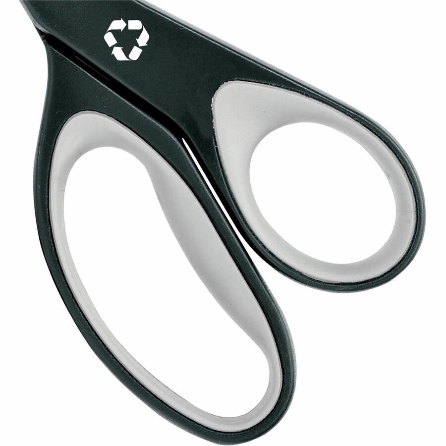 8" Overall Length - Straight-left/right - Stainless Steel - Black - 1 Each
