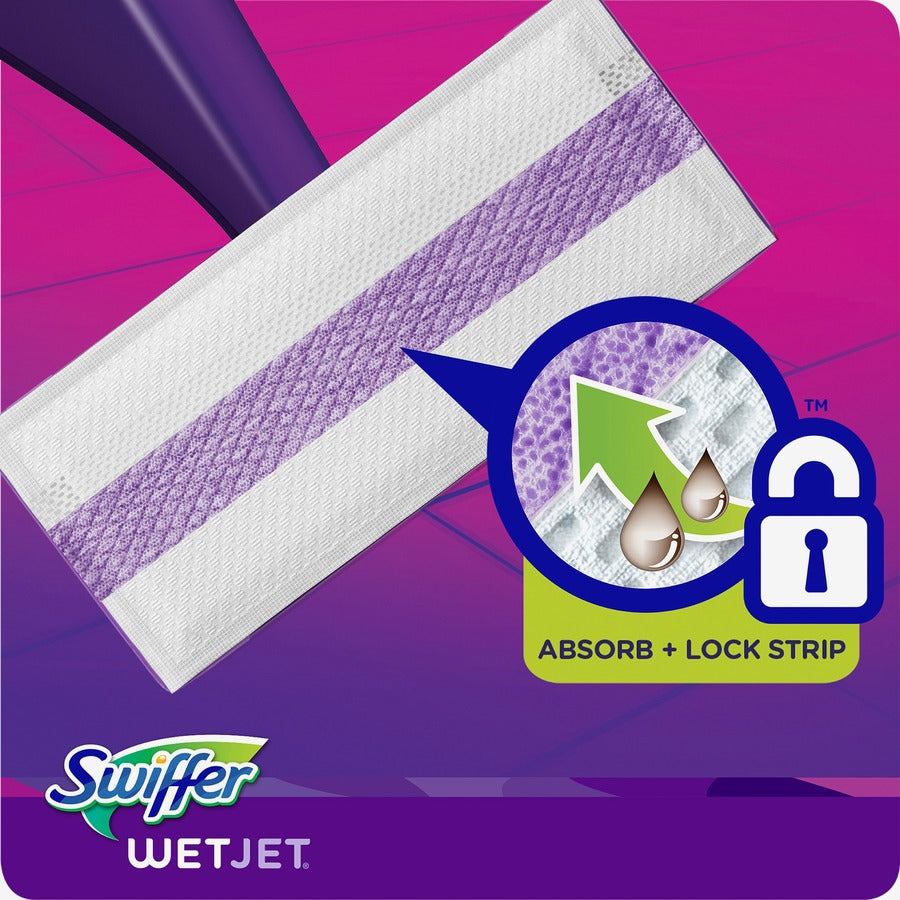 Swiffer WetJet Mopping Pad Refill - 10" Length - Absorbent, Textured - Cotton - Green - 24 / Box