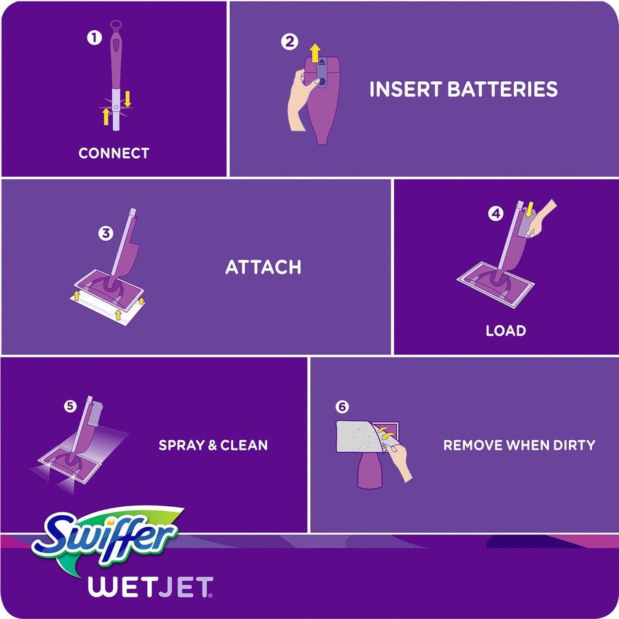 Swiffer WetJet Mopping Pad Refill - 10" Length - Absorbent, Textured - Cotton - Green - 24 / Box