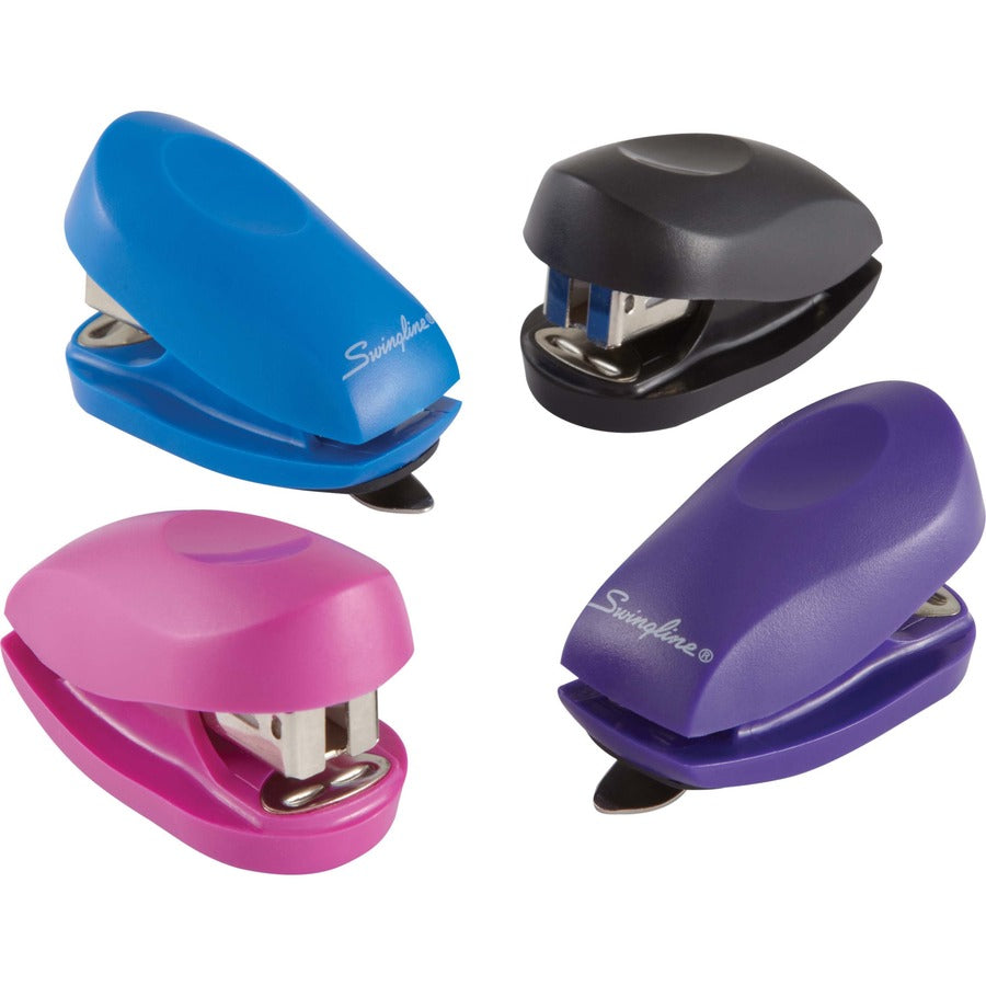 Staples Upto 12 Sheet of 20lb Paper - Holds Upto 50 Staple - Mini - Staple Size: 0.25" - Black - Plastic - 1 Each