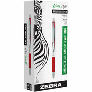 Zebra Pen Z-Grip Flight Retractable Pens - 1.2 mm Bold Pen Point - Retractable - Red Ink - 1 Dozen