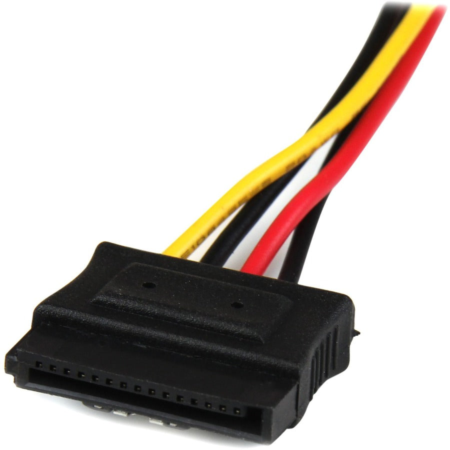 StarTech.com 12in LP4 to 2x Latching SATA Power Y Cable Adapter