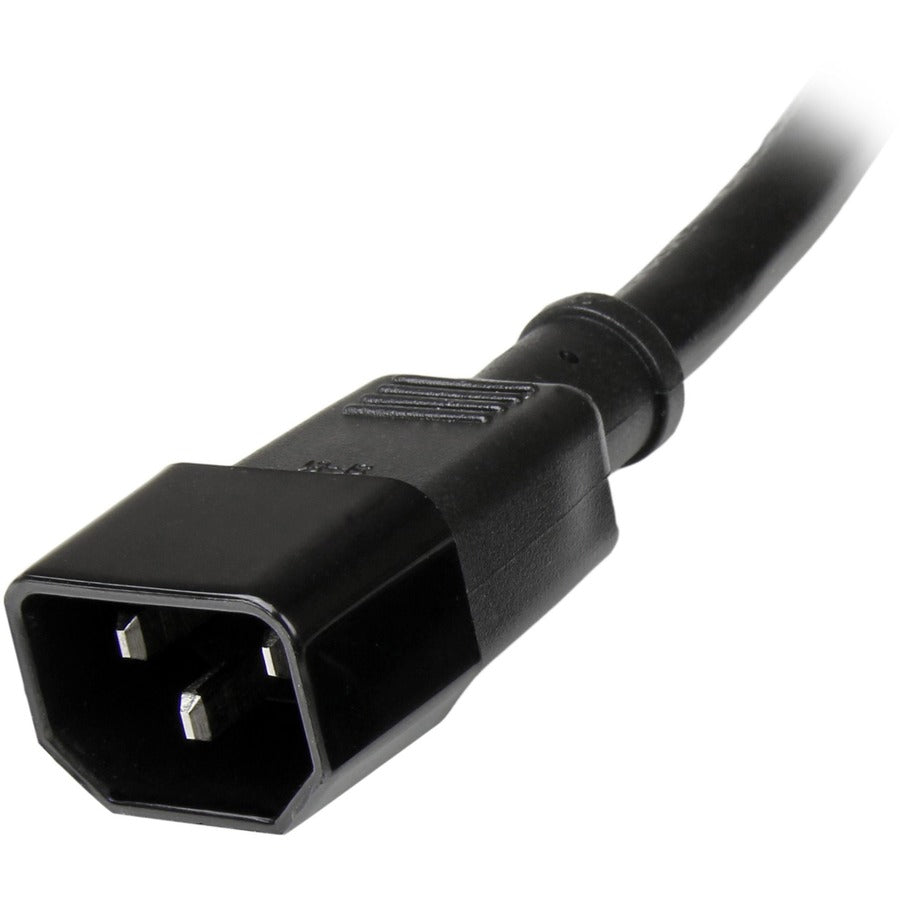 StarTech.com 3 ft 14AWG Computer Power Cord Extension - C14 to C13 Power Cable