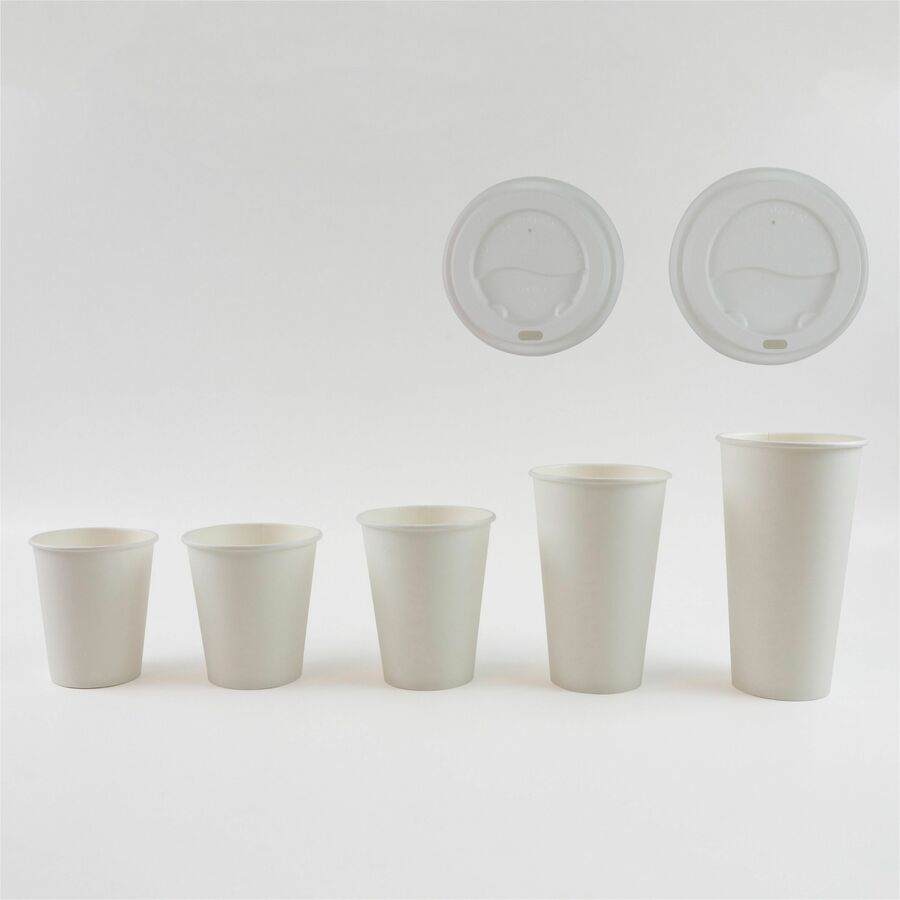 Genuine Joe 8 oz Disposable Hot Cups - 8 fl oz - White - Polyurethane - Hot Drink, Beverage - 50/Pack - 4 / Carton