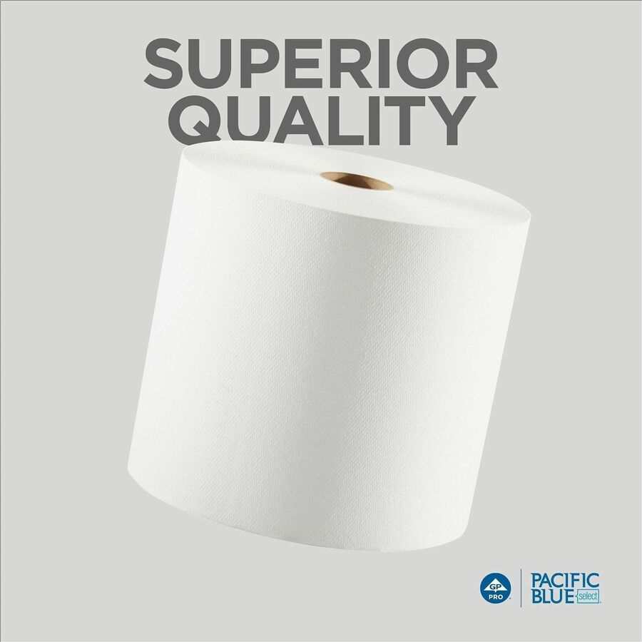 7.88" Width x 1000 ft Length - 1000 Sheets - 1 5/8" Core - White - Paper - 6 / Carton
