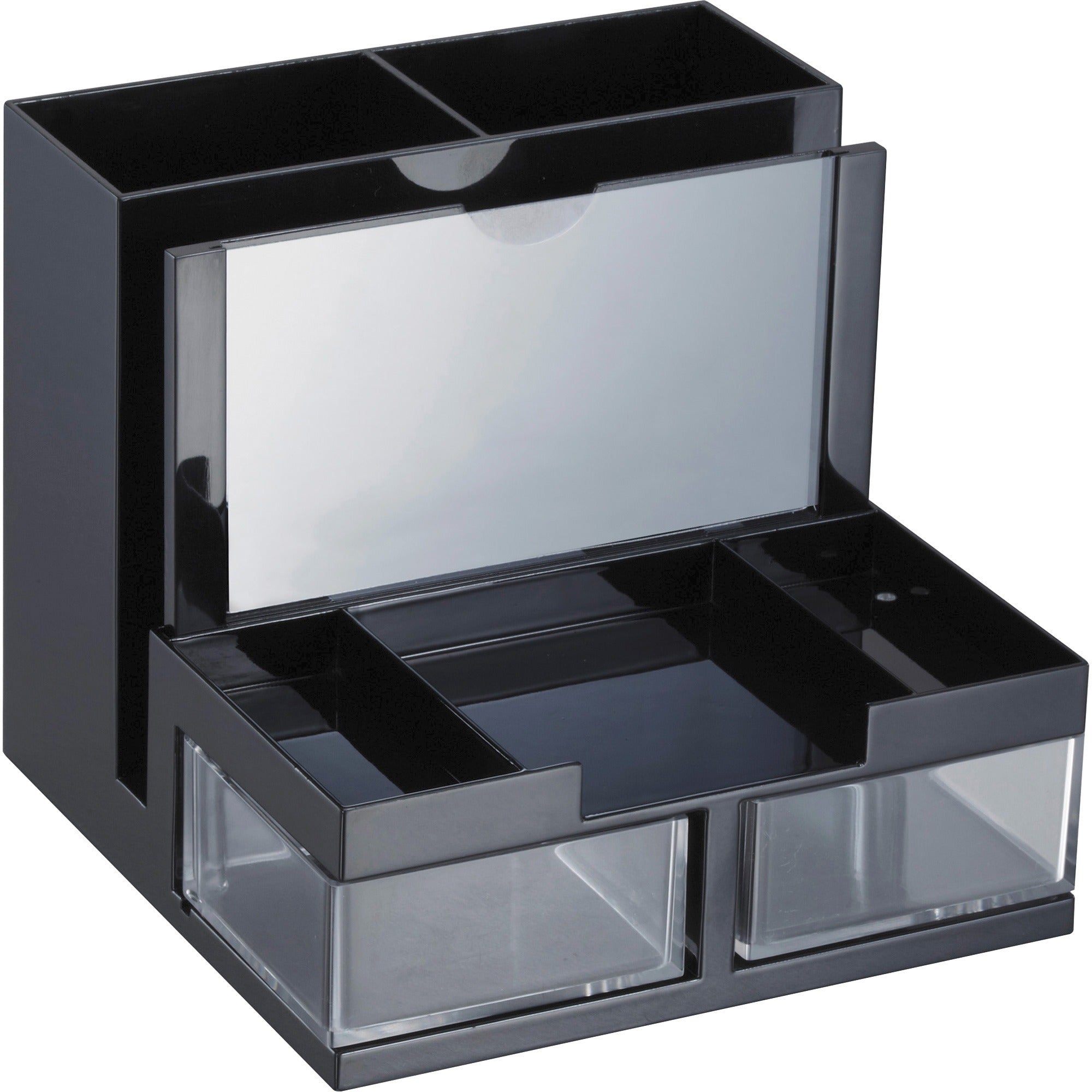 9 Compartment(s) - 5.50" Height x 6.19" Width x 6.31" Depth - Desktop - Black - Plastic - 1 Each