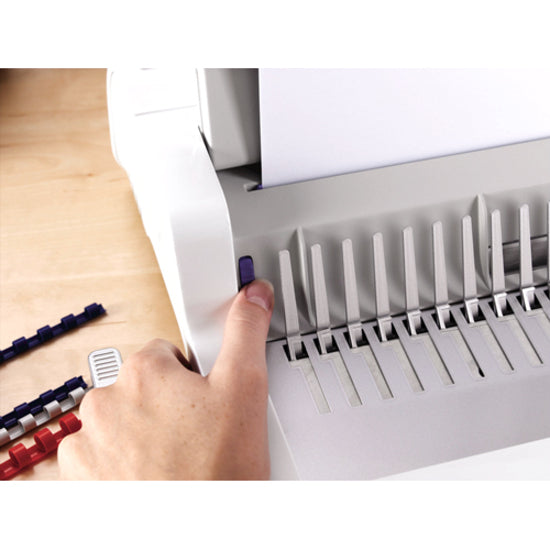 CombBind - 300 Sheet(s) Bind - 20 Punch - Letter - 5.1" Height x 18.1" Width x 15.4" Depth - White, Black