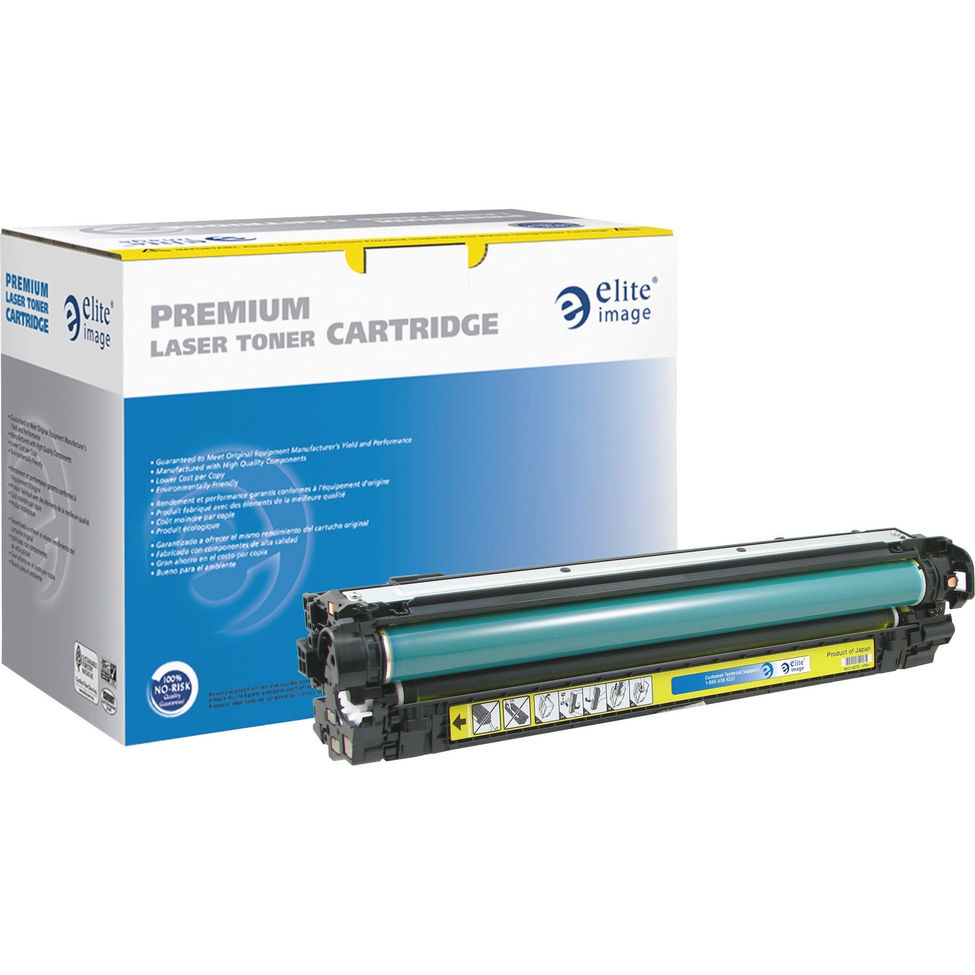 Elite Image Remanufactured Laser Toner Cartridge 650A (CE272A) - Yellow - 1 Each