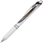 Pentel EnerGel Pearl Liquid Gel Pen - 0.5 mm Fine Needle Pen Point - Refillable - Retractable - Black Ink - Gel-based - Pearl White Barrel - Stainless Steel Tip - 1 Each