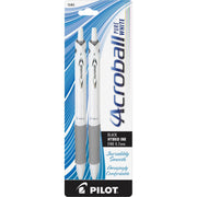 Pilot .7mm Retractable Pens - 0.7 mm Fine Pen Point - Refillable - Retractable - Black Ink - Advanced Ink - White Barrel - 2 / Pack
