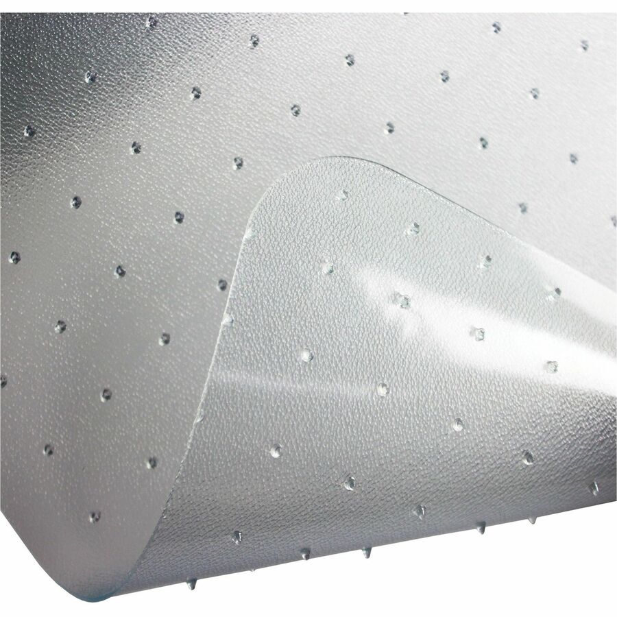 Carpeted Floor, Home, Office, Carpet - 60" Length x 48" Width x 0.090" Depth x 0.090" Thickness - Rectangular - Polyvinyl Chloride (PVC), Polyethylene Terephthalate (PET), Vinyl - Clear - 1 Each - TAA Compliant