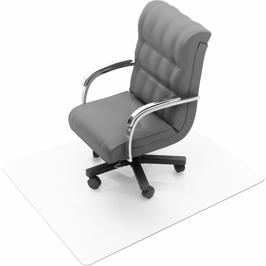 Carpeted Floor, Home, Office, Carpet - 60" Length x 48" Width x 0.090" Depth x 0.090" Thickness - Rectangular - Polyvinyl Chloride (PVC), Polyethylene Terephthalate (PET), Vinyl - Clear - 1 Each - TAA Compliant
