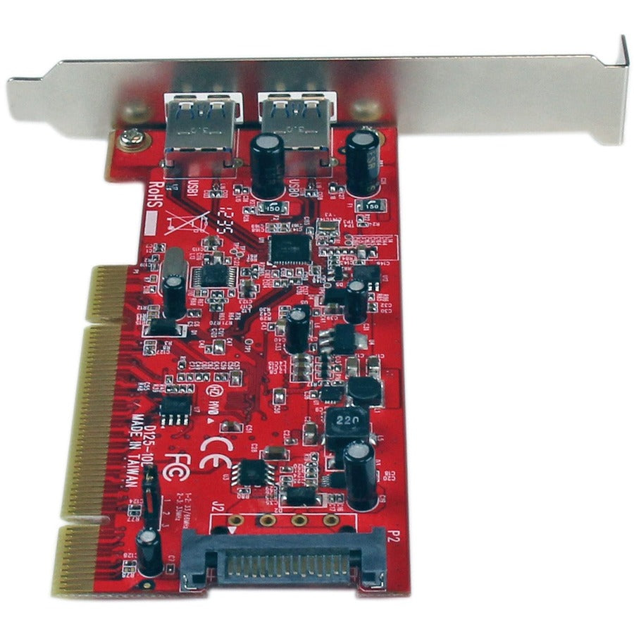 StarTech.com 2 Port PCI SuperSpeed (5Gbps) USB 3.0 Adapter Card with SATA Power