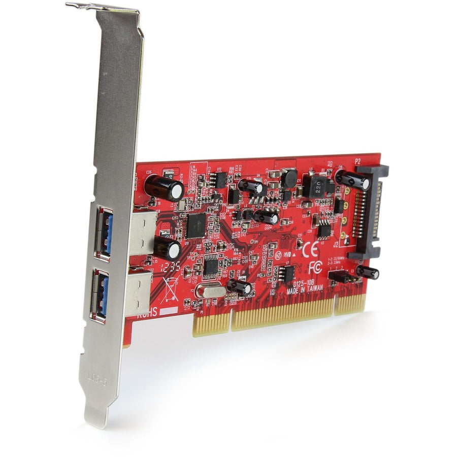 StarTech.com 2 Port PCI SuperSpeed (5Gbps) USB 3.0 Adapter Card with SATA Power