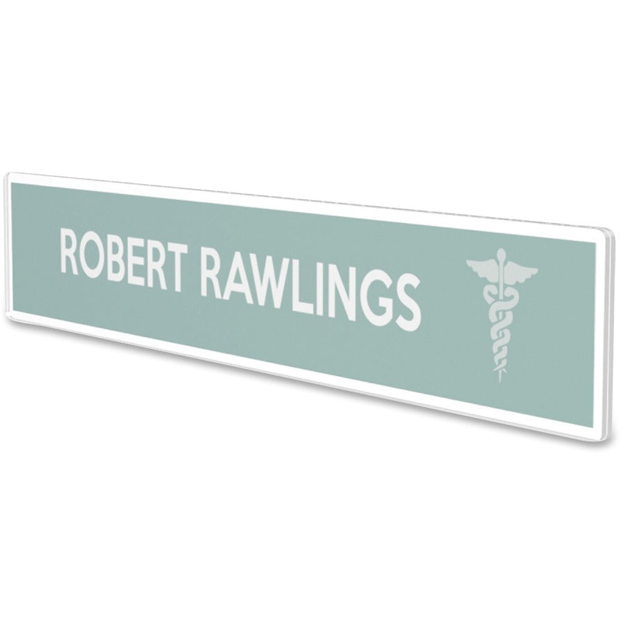 8.5" Width x 2" Height - Rectangular Shape - Wall Mountable - Insertable, Magnetic - Plastic - Clear, Clear - 1 Each