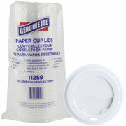 Genuine Joe Hot Cup Protective Lids - Polystyrene - White - 50 / Pack
