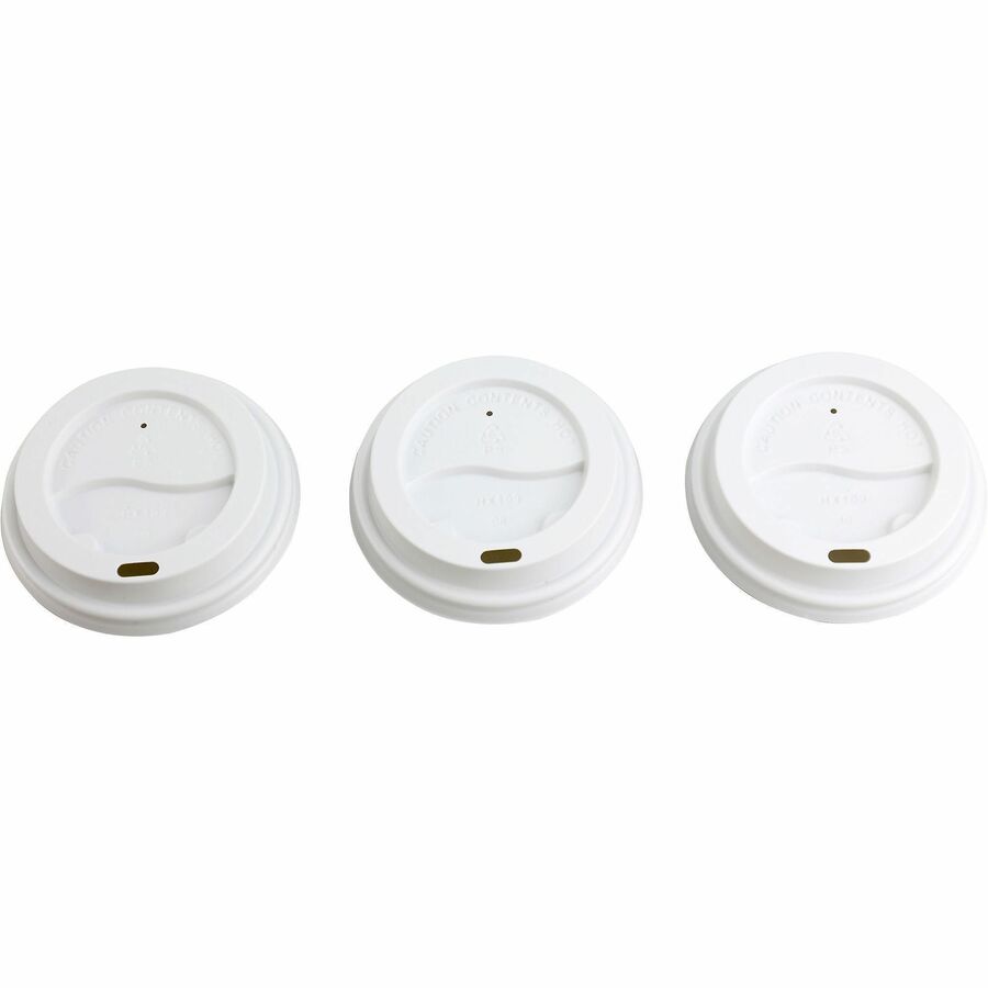 Genuine Joe Hot Cup Protective Lids - Polystyrene - White - 50 / Pack