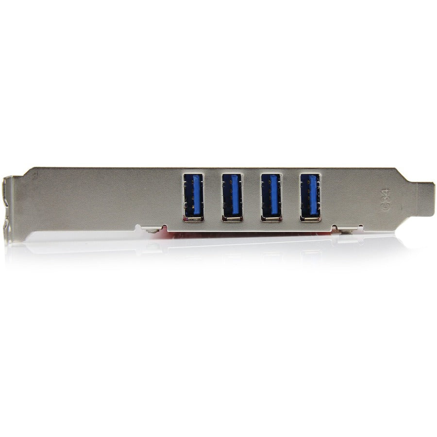 StarTech.com 4 Port PCI SuperSpeed (5Gbps) USB 3.0 Adapter Card with SATA / SP4 Power