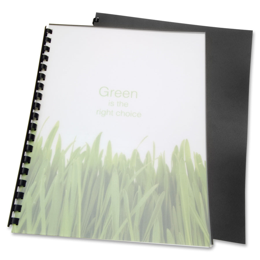 GBC Binding Presentation Covers - 0.4" Height x 8.5" Width x 11" Length - For Letter 8 1/2" x 11" Sheet - Frost - Poly - 25 / Pack