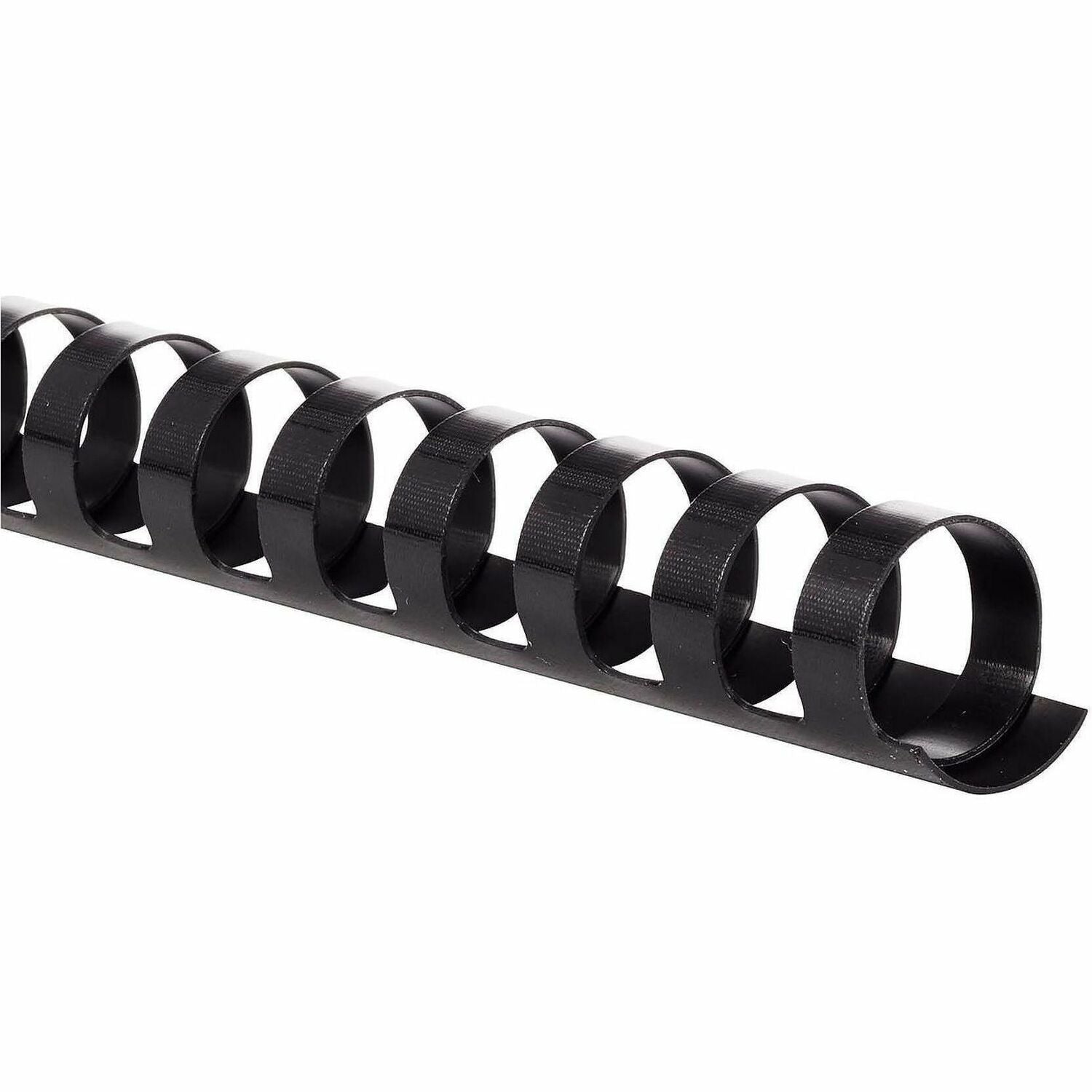 GBC CombBind Binding Spines - 0.75" Maximum Capacity - 160 x Sheet Capacity - For Letter 8 1/2" x 11" Sheet - 19 x Rings - Black - Plastic - 100 / Box