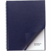 GBC Binding Presentation Covers - 11.3" Height x 8.8" Width - For Letter 8 1/2" x 11" Sheet - Square - Navy - Faux Leather - 1 Box