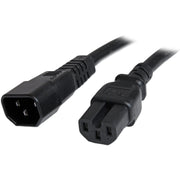 StarTech.com 3 ft 14 AWG Computer Power Cord - IEC C14 to IEC C15