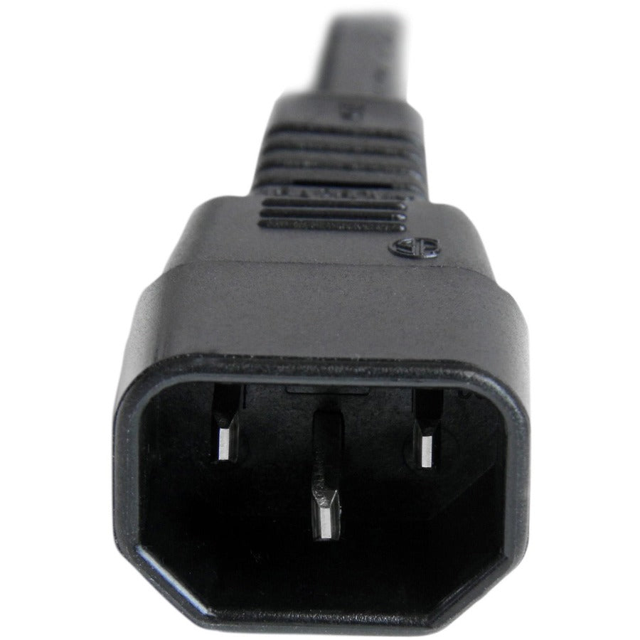 StarTech.com 3 ft 14 AWG Computer Power Cord - IEC C14 to IEC C15