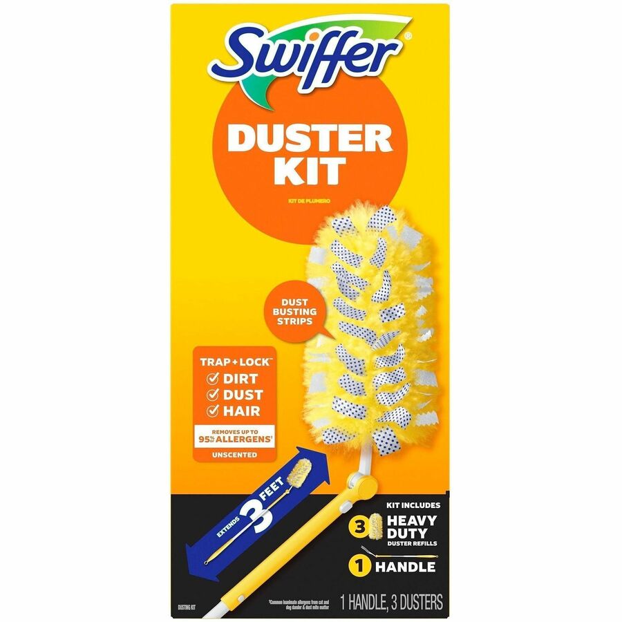 Swiffer 360 Dusters Extender Kit - 36" Handle Length - Plastic Handle - White - 1 Kit