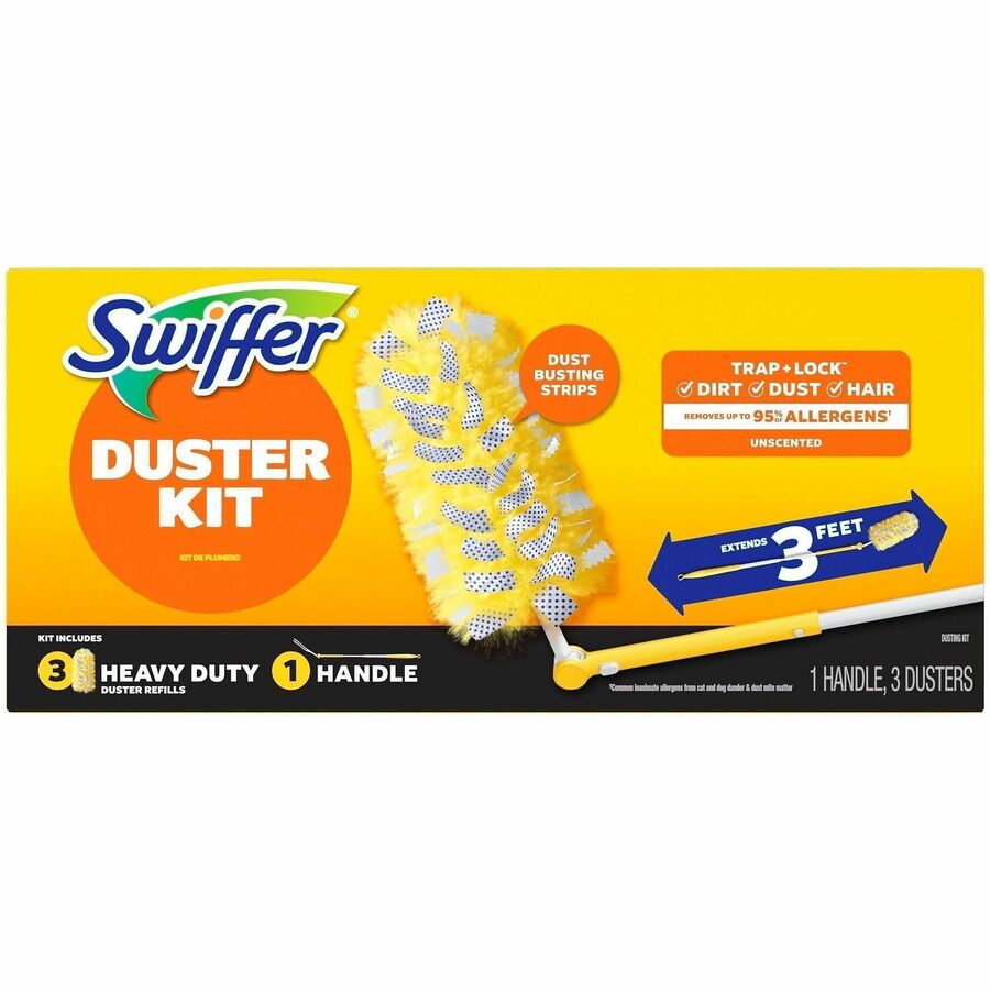 Swiffer 360 Dusters Extender Kit - 36" Handle Length - Plastic Handle - White - 1 Kit