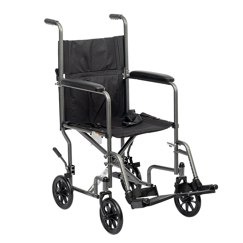 DynaRide Transport Wheelchair - 17" x 16" w/ Fixed Full Arm, 1 Quantity per Case
