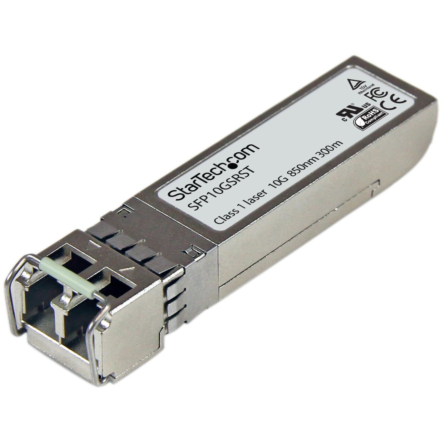 StarTech.com Cisco SFP-10G-SR Compatible SFP+ Transceiver Module, 10GBASE-SR, LC Duplex, Multimode Fiber, 10GbE, Hot-Pluggable, 1 Each