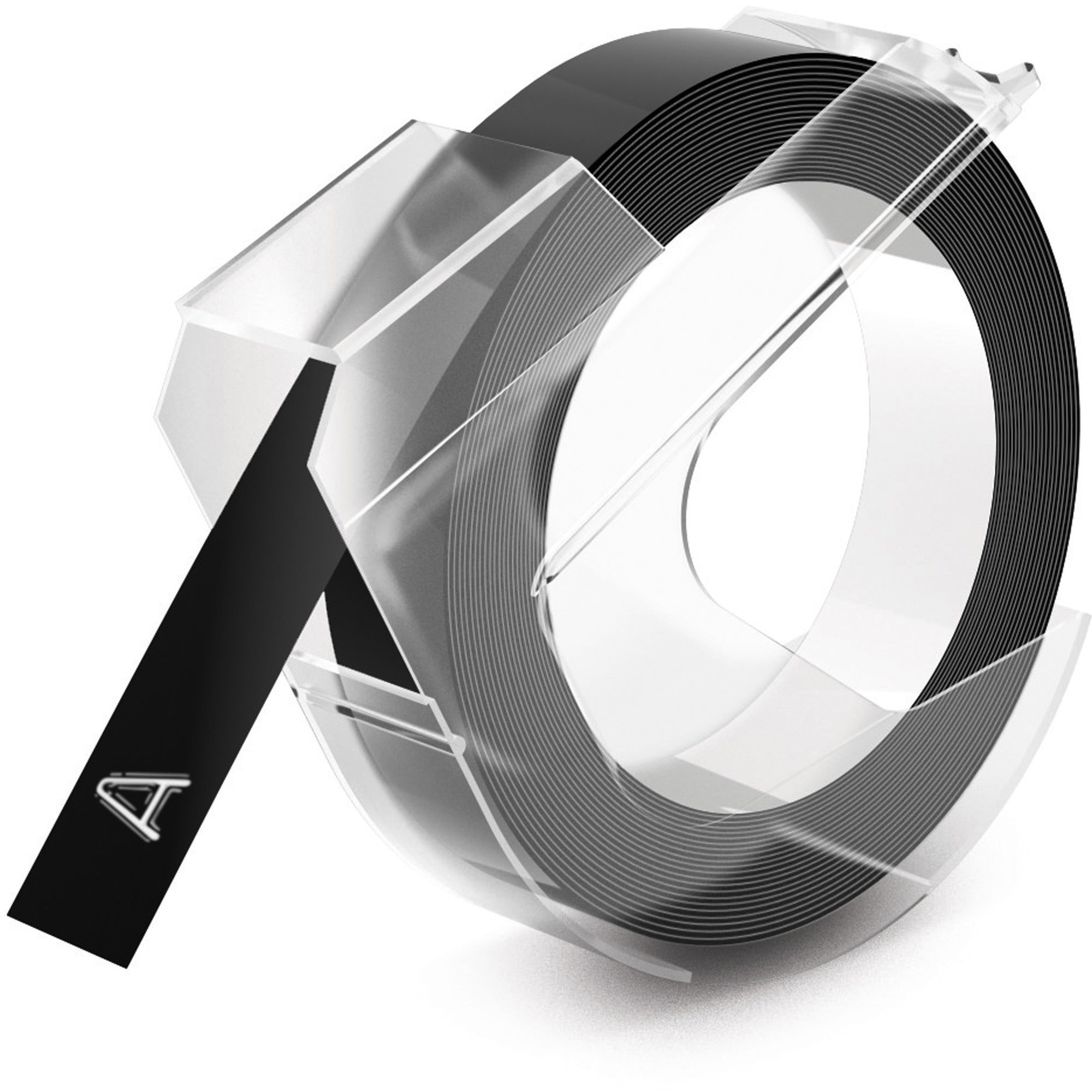 3/8" Width x 12 ft Length - Rectangle - Glossy - Black - Self-adhesive - 1 Roll