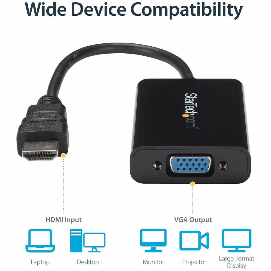 StarTech.com HDMI to VGA Adapter Converter