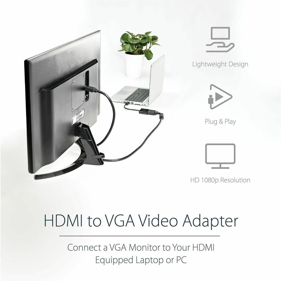 StarTech.com HDMI to VGA Adapter Converter for Desktop PC / Laptop / Ultrabook - 1920x1080