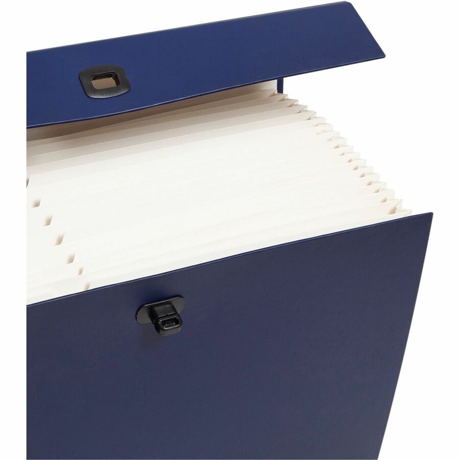 Smead Legal Recycled Expanding File - 8 1/2" x 14" - 19 Pocket(s) - Blue, Green - 15% Paper Recycled - 1 Each